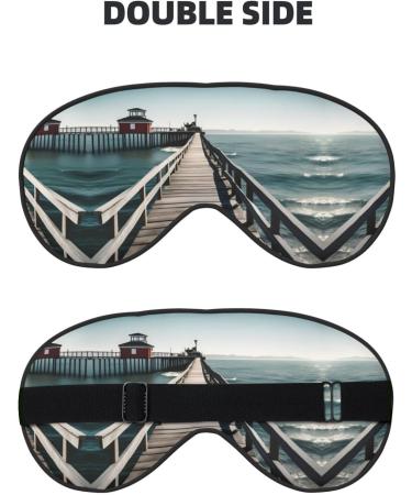 Buy SSIMOO Coastal Pier Soft Sleep Eye Mask - Female Breathable Travel Eye Patch for Relaxation - Perfect for Restful Sleep - Buy Online on GoSupps.com
