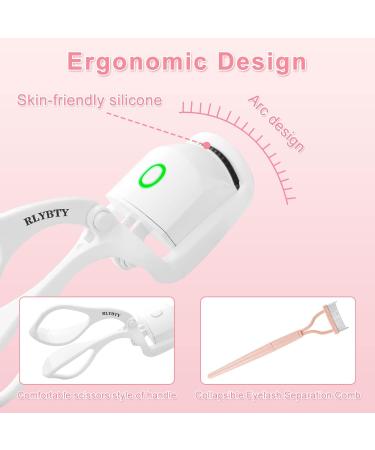 Heated Eyelash Curler - Portable Rechargeable Electric Curler for Women - 2 Heating Modes for Quick Natural Curling - Includes Eyelash Combs - Makeup Tool for Perfect Lashes - Buy Online on GoSupps.com