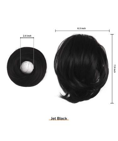 BARSDAR HAARDIE Hair Extensions - Straight Synthetic Ponytail Rolls | 20cm Black Hair Jewelry for Women - Buy Online on GoSupps.com