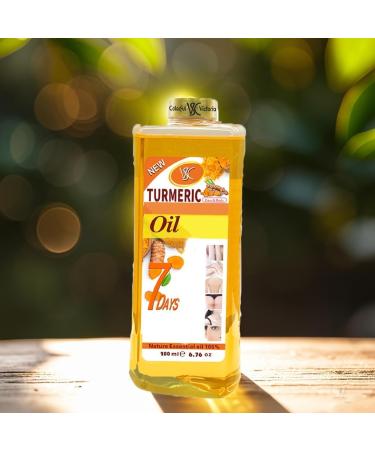 Colorful Victoria Turmeric Oil with Almond and Wheat Germ Oil 7-Day Natural Essential Oil for Skin and Body 6.76 oz - Buy Online on GoSupps.com