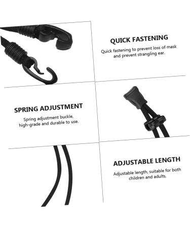 Magiclulu 2-Pack Mask Rope Clips | Adjustable Strap for Face Masks & Earrings | Mask Holder & Cable Organizer - Buy Online on GoSupps.com
