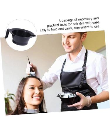 STOBAZA Kit de 4 Bols de Teinture Capillaire Plastique Poign e Antistatique Noir Taille Moyenne pour Salon et Utilisation Professionnelle Outil de Coloration Cheveux sans Gaspillage - Buy Online on GoSupps.com