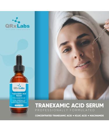 Tranexamic Acid Serum 5% with Kojic Acid, Niacinamide & Licorice Extract | Fades Dark Spots & Discoloration | 1 fl oz Glass Bottle - Buy Online on GoSupps.com