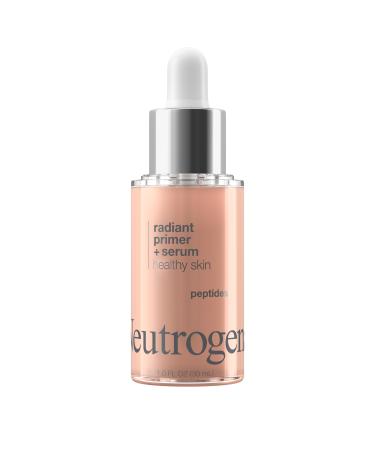 Neutrogena Healthy Skin Radiant Booster Primer & Serum Skin-Evening Serum-to-Primer with Peptides & Pearl Pigments Evens the Look of Skin's Tone & Smooths Texture 1.0 fl. oz
