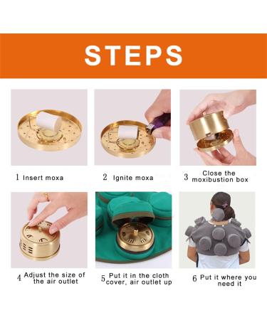KECENWEL Copper Moxa Bag Moxibustion Bag Chinese Medicine Moxibustion Treatment for Arthritis Pain Relief Neck Knee Joint Pain Relief Health Maintenance Theropy Set Set 1 - Buy Online on GoSupps.com