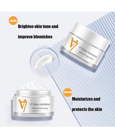 1/2/3 Jars V7 Deep Hydration Waterlight Makeup Cream V7 Deep Hydration Makeup Cream | V7 Cream Korean Moisturizing Tone-Up Cream | V7 Deep Hydration Cream - 50g (3 Jars V7 Deep Hydration Waterlight Makeup Cream) - Buy Online on GoSupps.com
