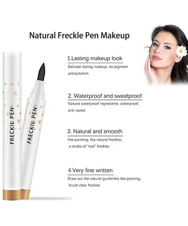 Lovelycat Freckle Pen Faux Freckle Pen Colour Pop Freckle Pen Supernaturally realistic freckles makeup brush Fantastic freckles pen Long-lasting waterproof soft-point absorbent pen for a natural and easy makeup look (Dark Brown) - Buy Online on GoSupps.com