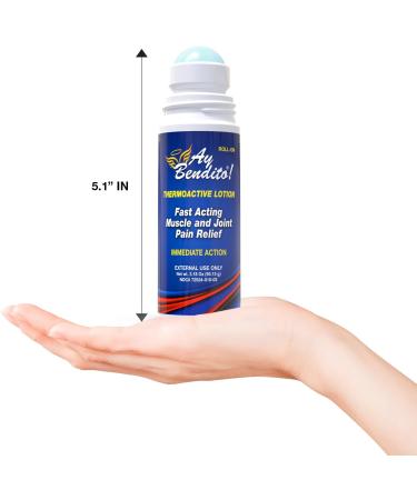 Ay Bendito! Roll-on Cooling Pain Reliever Gel for Muscle Joint and Back Pain. Fast Acting and Long Lasting - 3 Pack - Buy Online on GoSupps.com