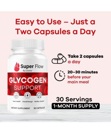 (2 Pack) Super Flow Glycogen - SuperFlow Glycogen Support Capsules Super Flow Glycogen Support Super Flow Official SupperFlow Glycogen Support Super Flow Glyco Optimizer 60 Capsules for 2 Months - Buy Online on GoSupps.com