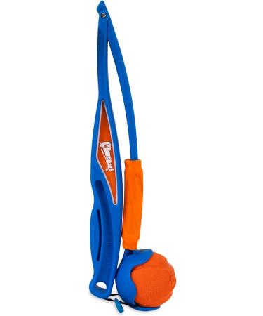 Chuckit! Fetch & Fold Dog Ball Launcher Set - Hands Free Rubber Fetch Toy for Dogs - Buy Online on GoSupps.com