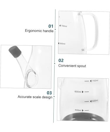 ABOOFAN Vinegar Bottle Bbq Sprayer Container with Lid Soy Sauce Oil Decanter Glass Honey Dispenser Olive Oil Bottle Dispenser Oil Pourer Glass Oil High Borosilicate Glass Thicken - Buy Online on GoSupps.com