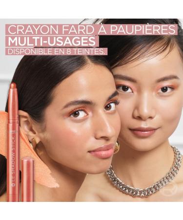 L'Or al Paris - Multi-Use Eyeshadow Pencil - Comfortable Gel Formula - Long Lasting Up to 20H - Luminous Finish - Paradise Shadow Stick - Color: 150 Captivating Sepia - 1.4 g - Buy Online on GoSupps.com