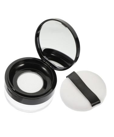 Housoutil 1 Set Loose Powder Box Powder Box Travel Cream Jar Face Cream Jars Plastic Powder Can Fashion Office