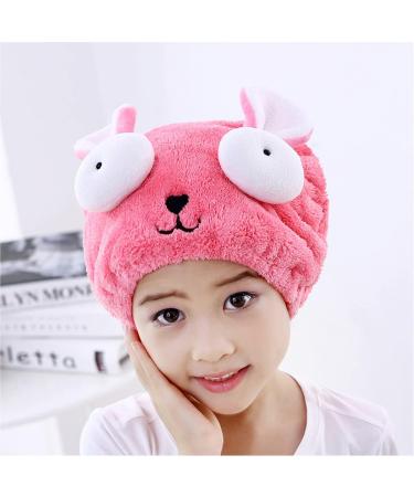 2-Piece Microfiber Hair Towel Set for Moms & Daughters - Quick Drying Cute Soft Pink Hair Turbans Absorbent Bath Hats - Buy Online on GoSupps.com
