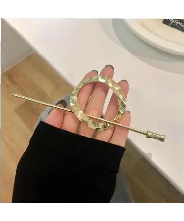 Casiler Fashion Geometric Hair Clip for Women - Korean Gold & Silver Hairstyle Accessories | Ponytail Hair Jewelry - Buy Online on GoSupps.com