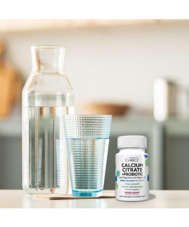 Bariatric Choice Chewable Calcium Citrate 500mg with Vitamin D3 Magnesium & Probiotics for Bariatric Surgery Patients Including Gastric Bypass & Sleeve Gastrectomy Sugar-Free -Berry Flavor 90 Count - Buy Online on GoSupps.com