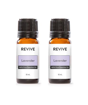 Lavender Essential Oil by Revive Essential Oils 2 Pack - REVIVEEO - 100% Pure Therapeutic Grade for Diffuser Humidifier Massage Aromatherapy Skin & Hair Care Unrefined Oils with No Fillers Lavender 0.68 Fl Oz (Pack of