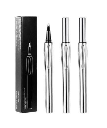 Micro-Fork Tip Pencil Long-lasting Waterproof Brows Pencil 3Pieces Eyebrow Pencil with 2-Prong Micro-Fork Tip Applicator Microblading Pencil for Creating Natural Eyebrows Smudge-proof (1 Of Each)