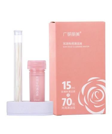 Talkyo Beautiful Ear Hole Cleaning Line Cleaning Ear Hole Liquid Ear Line Anti-Blocking Care Liquid 15ML Ear Wax Remover Soft Silicone (C One Size) C One Size
