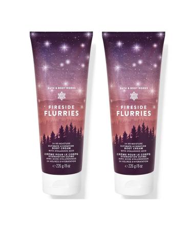Bath and Body Works Fireside Flurries Body Cream Ultimate Hydration Gift Set For Women 2 Pack 8 Oz. (Fireside Flurries) - Buy Online on GoSupps.com
