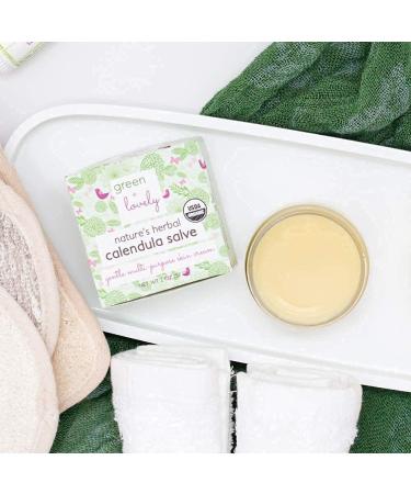 Green + Lovely Calendula Salve - Certified Organic Skin Cream for Eczema - Unscented 2 oz - Buy Online on GoSupps.com