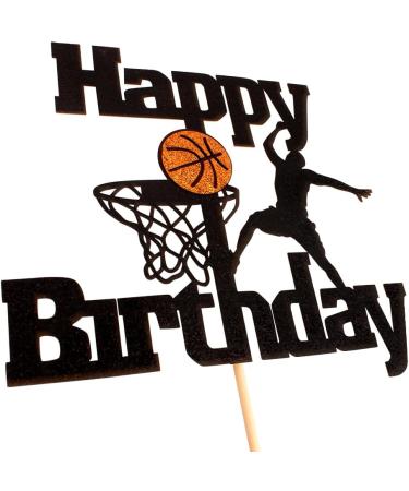 Blumomon Basketball Cake Decoration - 1 Piece Happy Birthday Shield Attachment for Sports Theme Party - Perfect for Young Girls - Buy Online on GoSupps.com