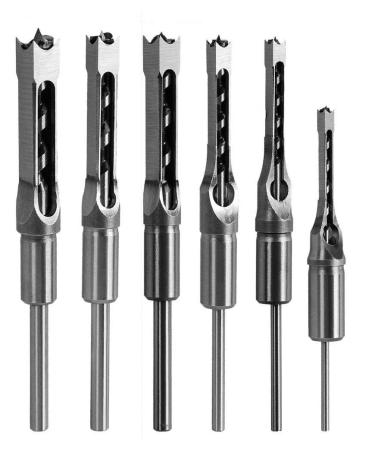 Square Hole Mortise Chisel Drill Bit Tools  HSS Woodworking Hole Saw Mortising Chisel Drill Bit Set Twist Drill  Different Sizes 1/4 5/16 3/8 1/2 9/16 5/8(6pcs) - Buy Online on GoSupps.com