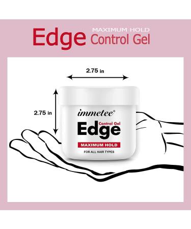 immetee Instant Control Edge Control Gel Long Lasting 4C Extreme Hold Braiding Gel Strong Hold Stylings Wax Non-greasy Smoother Edge (100g+Brush) (Edge Control Gel) - Buy Online on GoSupps.com
