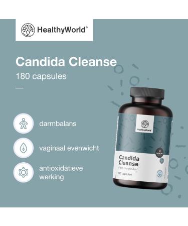 Be Healthy Group doo Candida Cleanse 180 capsules 3month supply Alcoholfree Formula with 16 Active Ingredients including Zinc Support of the intestinal flora Lactobacillus Acidophilus - Buy Online on GoSupps.com
