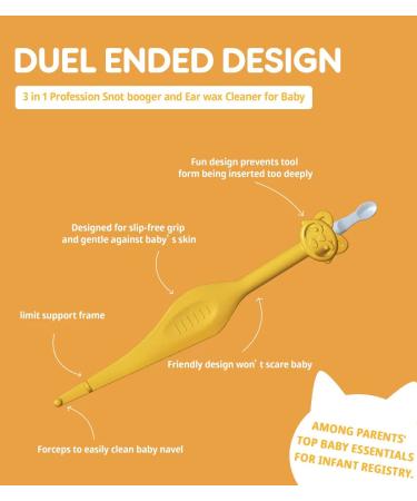 2 Pack Baby Nose & Ear Cleaning Set - Safe Booger Remover & Earwax Tweezers for Infants & Toddlers - Buy Online on GoSupps.com