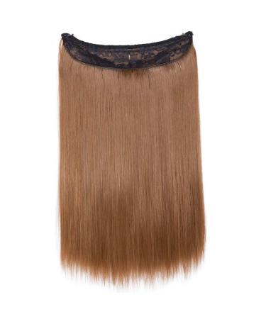 Silk-Co 40cm Chestnut Brown Hair Extensions | Smooth Invisible Cord Synthetic Realistic Style | Perfect for Women - Buy Online on GoSupps.com