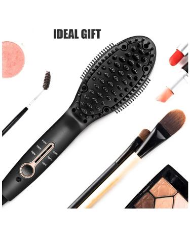 Buy Ionic Hair Straightener Brush | Frizz-Free Heated Beard Brush with 3 Temp Settings & Auto Shut Off - Buy Online on GoSupps.com