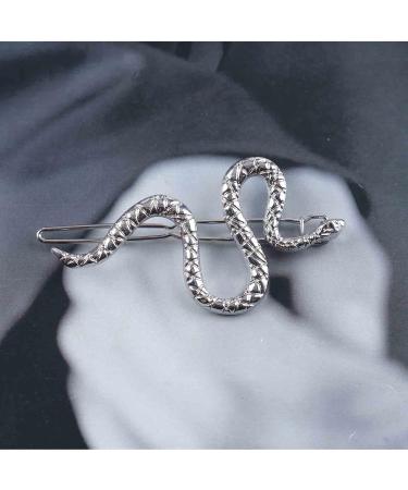 Inilbran Vintage Snake Hair Clip Barrette Silver Snake Hair Clip French Snake Hair Pin Barrette Decorative Headpiece Bobby Pins Hair Accessories for Women and Girls Headpiece - Buy Online on GoSupps.com