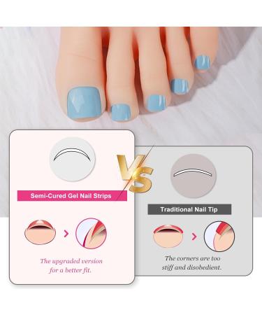 Ceboic Half-Hardened Gel Nail Foils - 26 Self-Adhesive Colorful Pedi Wraps | Mysterious Blue UV Nail Art Stickers for Women & Girls - Buy Online on GoSupps.com
