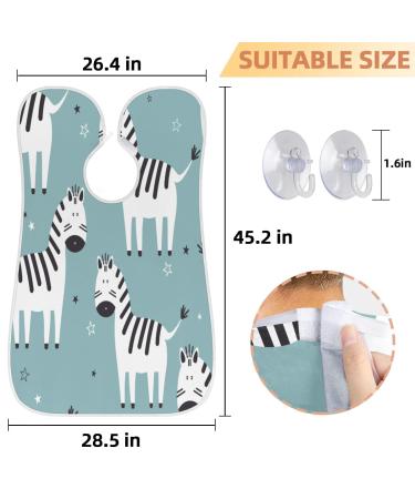 Zebra Star Beard Bib Apron | Non-Stick Waterproof Hair Catcher for Men | Perfect Grooming Gift with Suction Cups - Buy Online on GoSupps.com