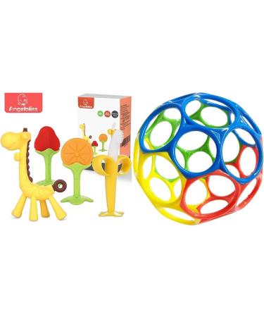 Fishing bliss bite ring for babies cooling toddlers bite ring for for teeth & bright starts Oball Classic more flexible and easy to use ball