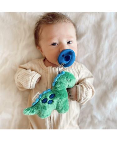 Itzy Ritzy Sweetie Pal Silicone Pacifier & Plush Lovey Set - Dino 0+ Months - Buy Online on GoSupps.com
