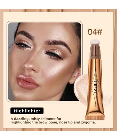 3 Pcs Cream Contour Beauty Wand Set - Highlighter, Blush, Concealer Stick with Cushion Applicator for 3D Face Makeup - Natural Matte Finish, Lightweight & Blendable - Buy Online on GoSupps.com