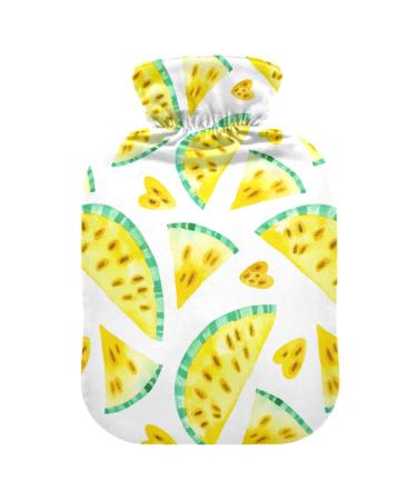 Heat bottle with reference 1 l of durable warm-up bag for handwheel warmers shoulder and neck pain cramps heating press and heat therapy patterns made of lemon yellow watermelon