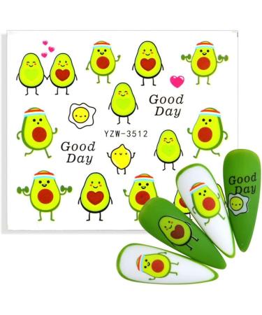 Winter Manicure Avocado Flower Anime Fruit Water Sticker Nail Sticker Nail Decals Nail Art Decoration(3) Style3 - Buy Online on GoSupps.com