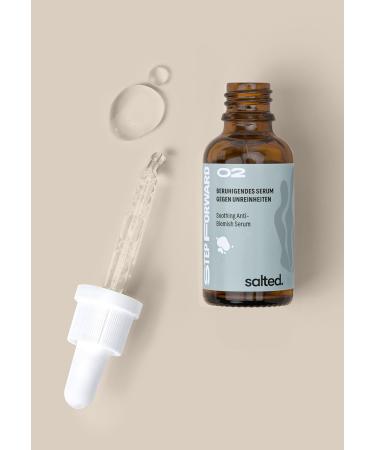 salted Soothing antiblemish serum facial serum for pimples and acne pimple remover with azelaic acid reduces blemishes skin care for women and men vegan - Buy Online on GoSupps.com