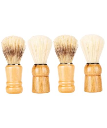Frcolor 4 pieces of beard bush goat beard template for men the art of shaving bloodstilling pen to shave hairdressing friseur shaving fry friezen hairstore neck brush manual dust brush wood 10.5x4.8cmx2pcs