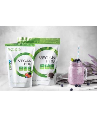 Raw Nutritional Vegan Pro Organic Plant Based Protein Powder | No Artificial Sweeteners | Non-GMO | Gluten-free | 20g Pea Protein Per Serving | 1LB (Very Berry) Very Berry 454.00 g (Pack of 1) - Buy Online on GoSupps.com