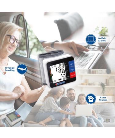 Farmamed Digital Portable Wrist Blood Pressure Monitor - 180 Memory 2 Users Large LCD Includes Carrying Bag - International Shipping Available - Buy Online on GoSupps.com