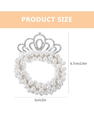 minkissy Girls Hair Accessories Pearl Hair Scrunchies Girls Hair Ties Pearl Hair Tie with Crown Pearl Hair Ties Ponytail Headband Pearl Beading Child Alloy South Korea Little Girl - Buy Online on GoSupps.com