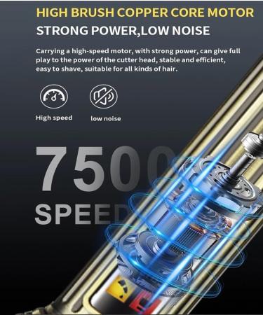 Hair Clippers for Men Professional Beard Shaver Barbershop Grooming Cordless Hair Trimmer Hairstyle Design Carving Metal Men Cordless Hair Trimmer - Buy Online on GoSupps.com