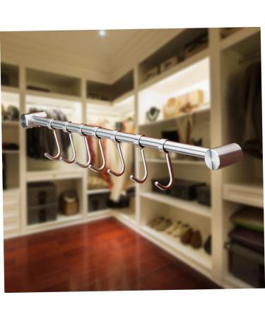 STOBAZA 1pc Robe Bedroom Steel Stainless Duty Mount for Coat Hanger Hooks with Wall Moveable Clothes Towel - Buy Online on GoSupps.com