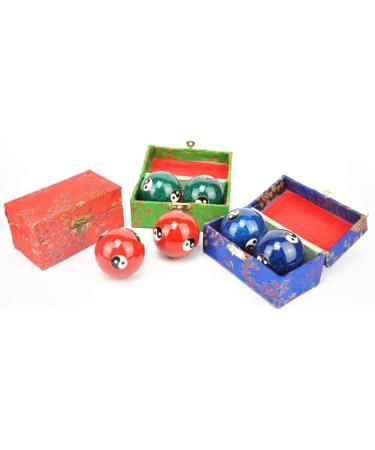 Kisbeibi Baoding Balls - 4.45cm Feng Shui Tai Chi Health Balls with Box | Dragon & Phoenix Design for Meditation & Relaxation - International Shipping Available - Buy Online on GoSupps.com