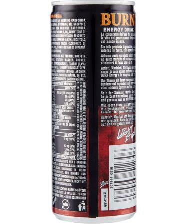  Italian Gourmet E.R. Burn Energy Drink Original Carbonated Energy Drinks with Taurine Caffeine Guarana and B Vitamins 24 x 250 ml Disposable Box + Italian Gourmet Polpa di Pomodoro 400 g - Buy Online on GoSupps.com