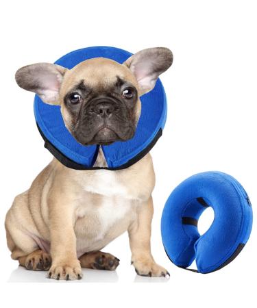 QIYADIN Soft Dog Recovery Collar, Adjustable Protective Inflatable Pet Cone for Dogs and Cats After Surgery, Prevent Pets from Biting & Scratching Medium